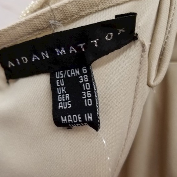 NWT Aidan Mattox Beaded Bodice Taffeta Ball Gown - Picture 9 of 11